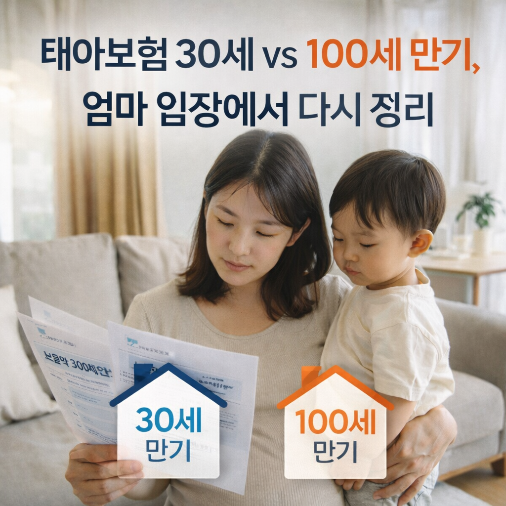 태아보험 30세 vs 100세 만기, 엄마 입장에서 다시 정리