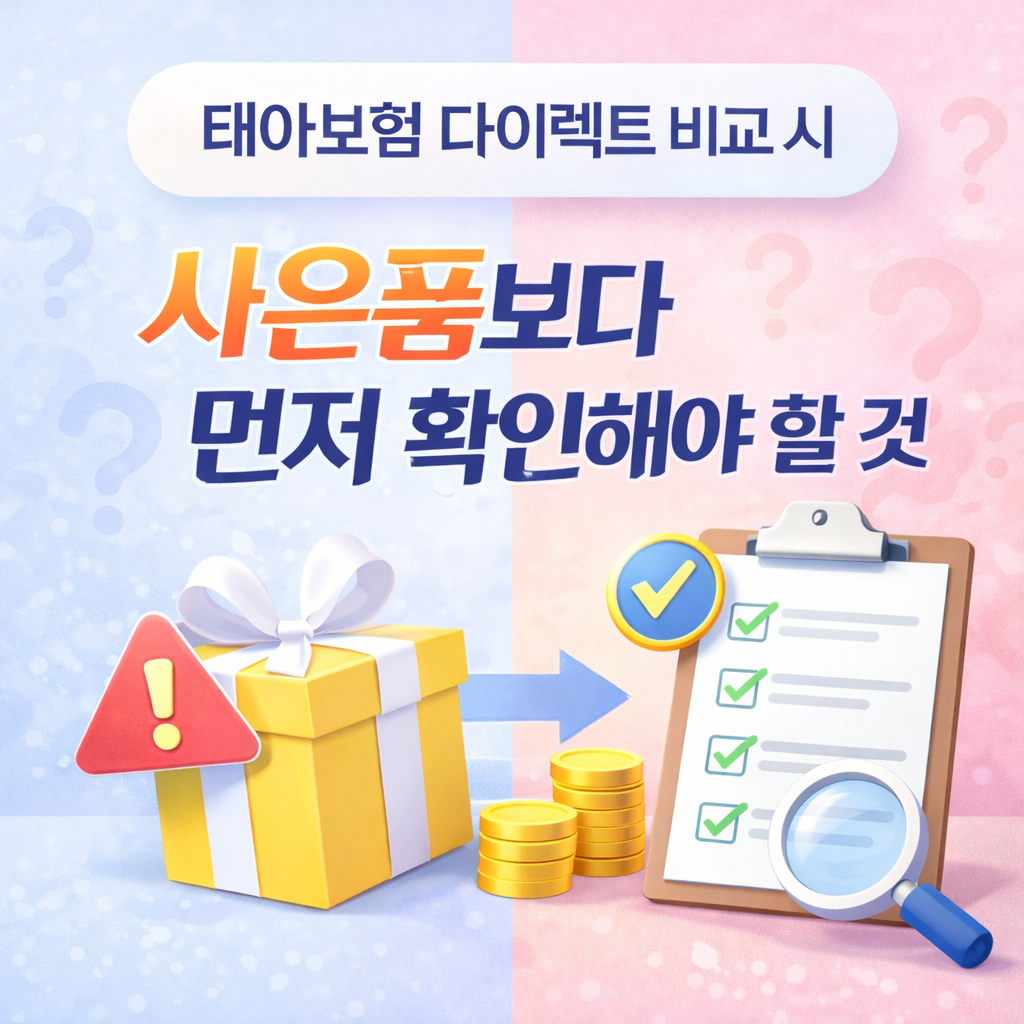 태아보험 다이렉트 비교 시 사은품보다 먼저 확인해야 할 것